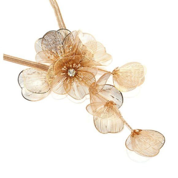 Golden Flowers Necklace - Picture 6 of 10